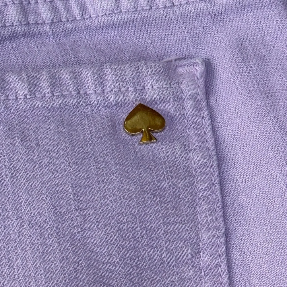 Kate Spade New York Slim Jeans Womens Size 28 Lavender Purple Spade Logo Denim